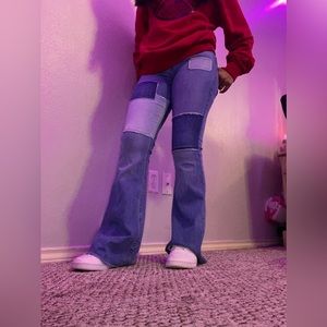Patched Flared Jeans Size 26